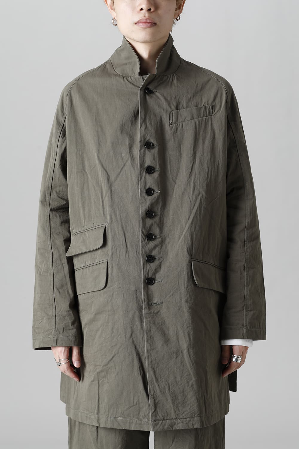 CUT-CHRONO Middle Coat  Olive