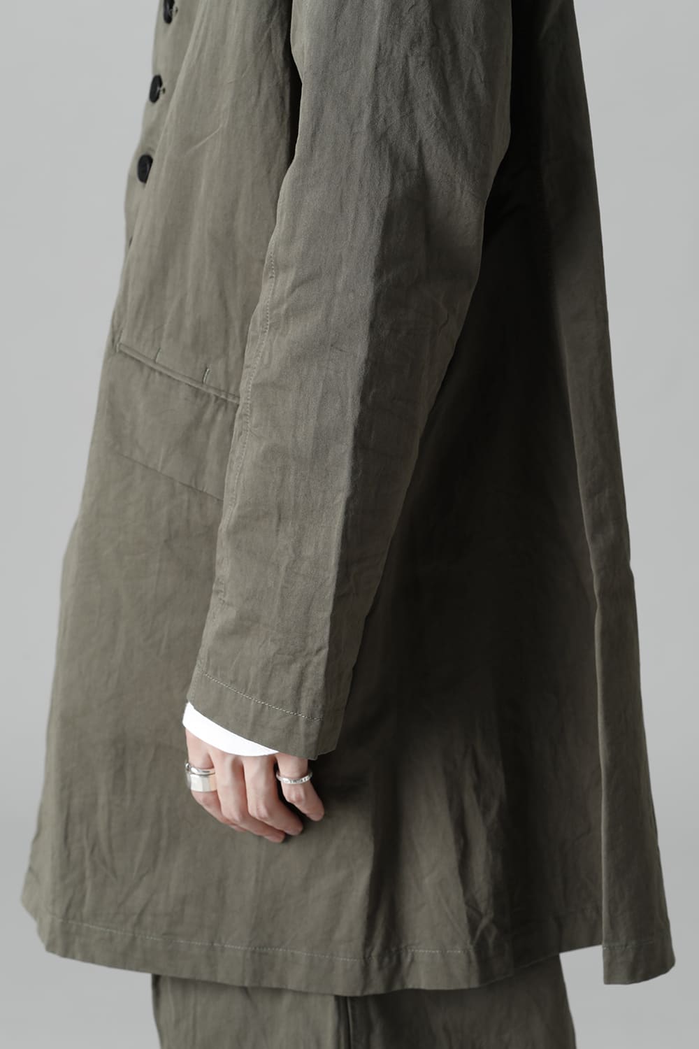 CUT-CHRONO Middle Coat  Olive