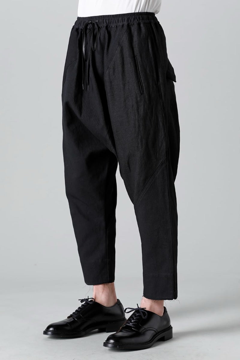 Fragment Drop-Crotch Trousers Black