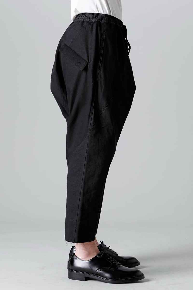 Fragment Drop-Crotch Trousers Black