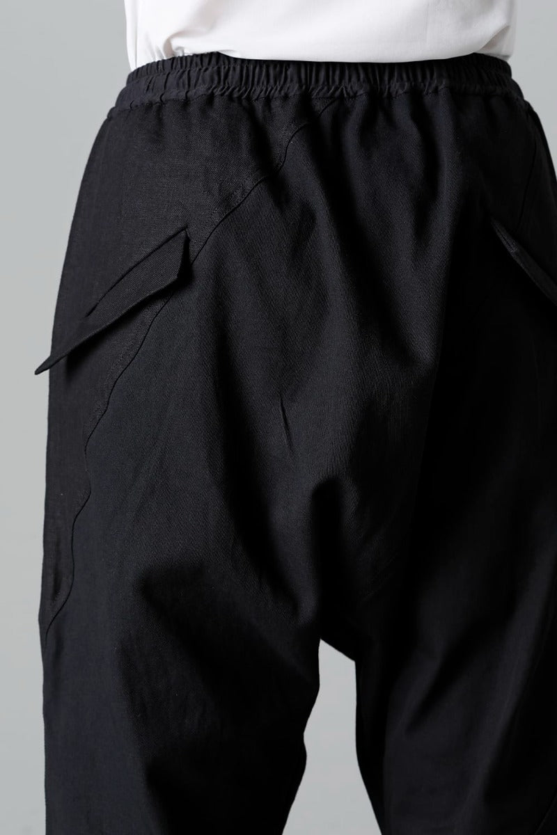 Fragment Drop-Crotch Trousers Black