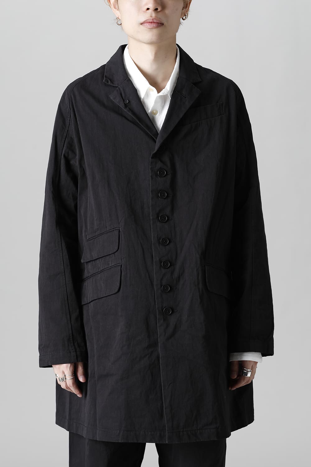 CUT-CHRONO Middle Coat  Black