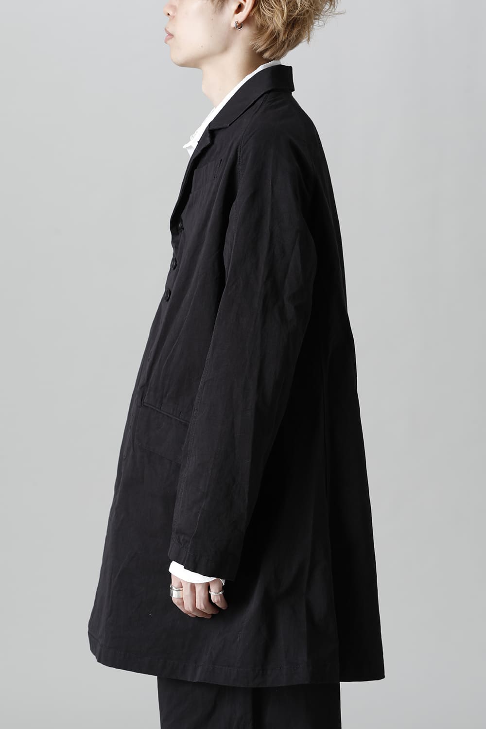 CUT-CHRONO Middle Coat  Black