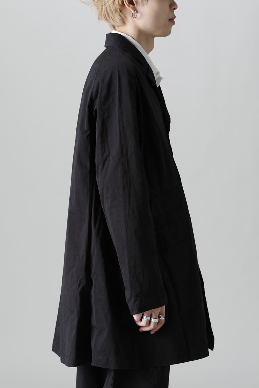 CUT-CHRONO Middle Coat  Black