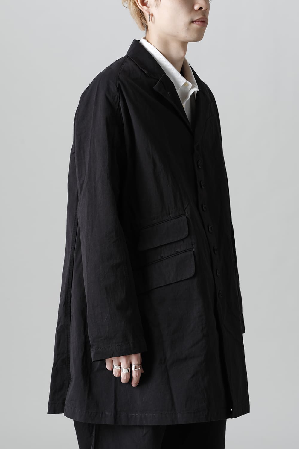 CUT-CHRONO Middle Coat  Black