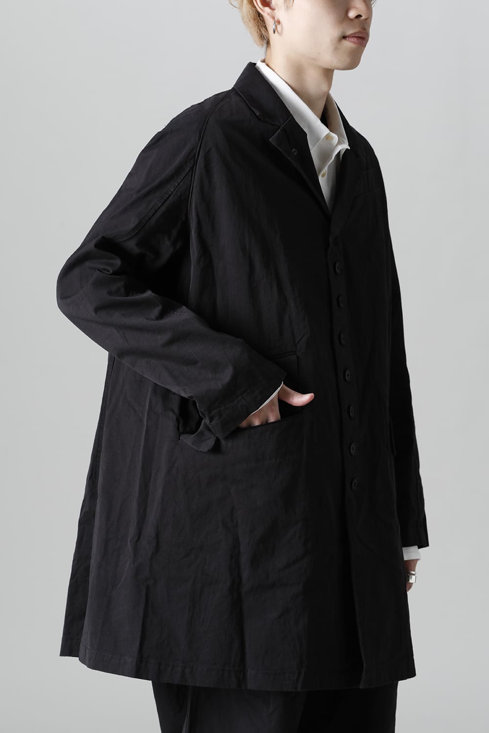 CUT-CHRONO Middle Coat  Black