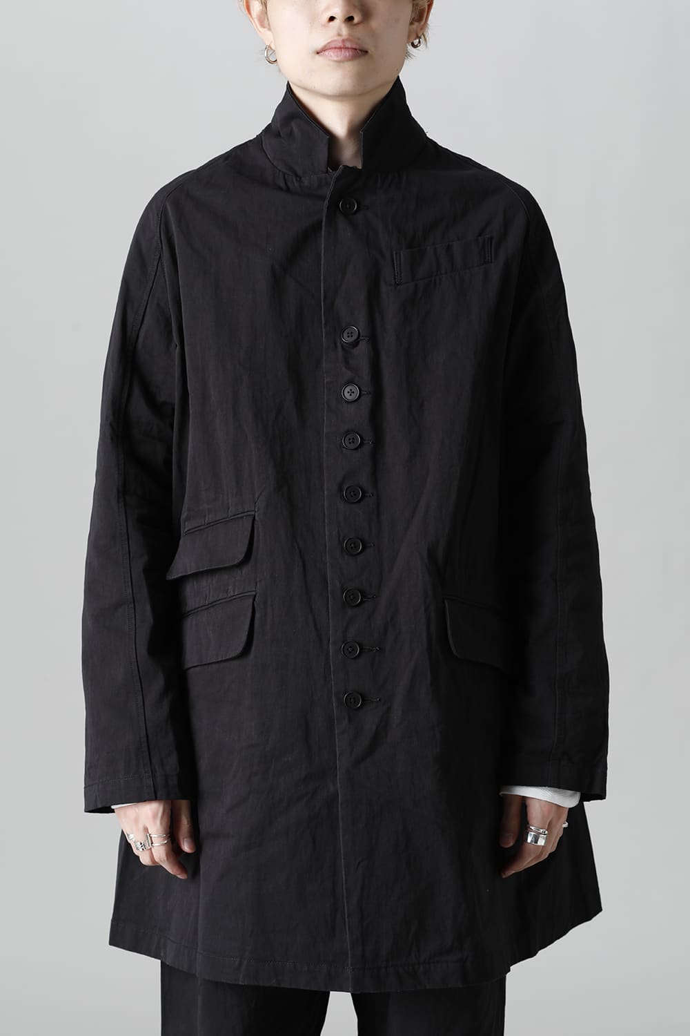CUT-CHRONO Middle Coat  Black