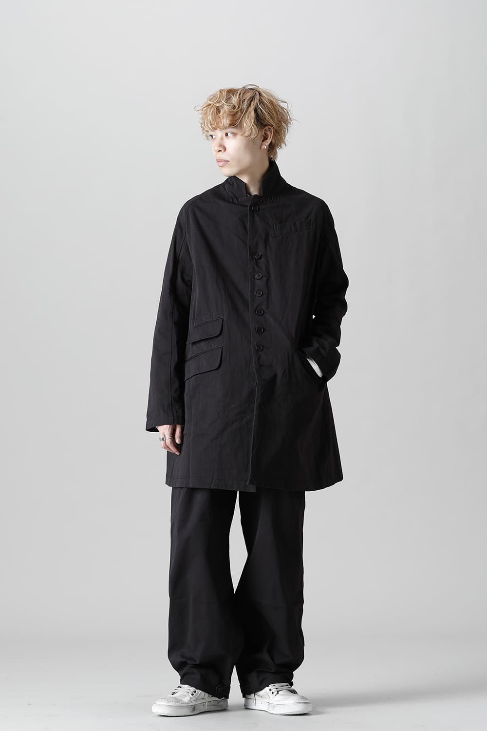 CUT-CHRONO Middle Coat  Black