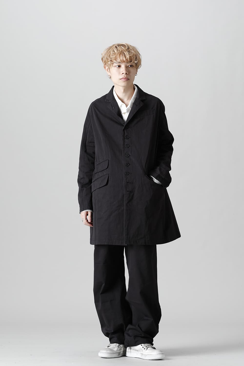 CUT-CHRONO Middle Coat  Black