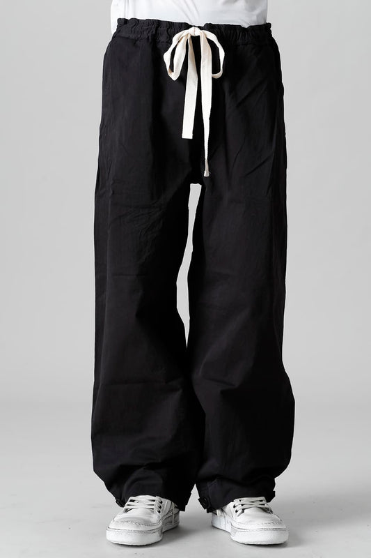 GARNER-Cotton Draw Cord Wide Pants  Black