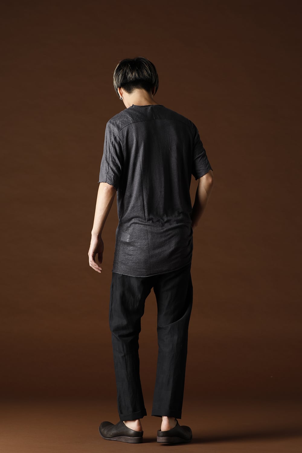 リネンジャージーTシャツ チャコール