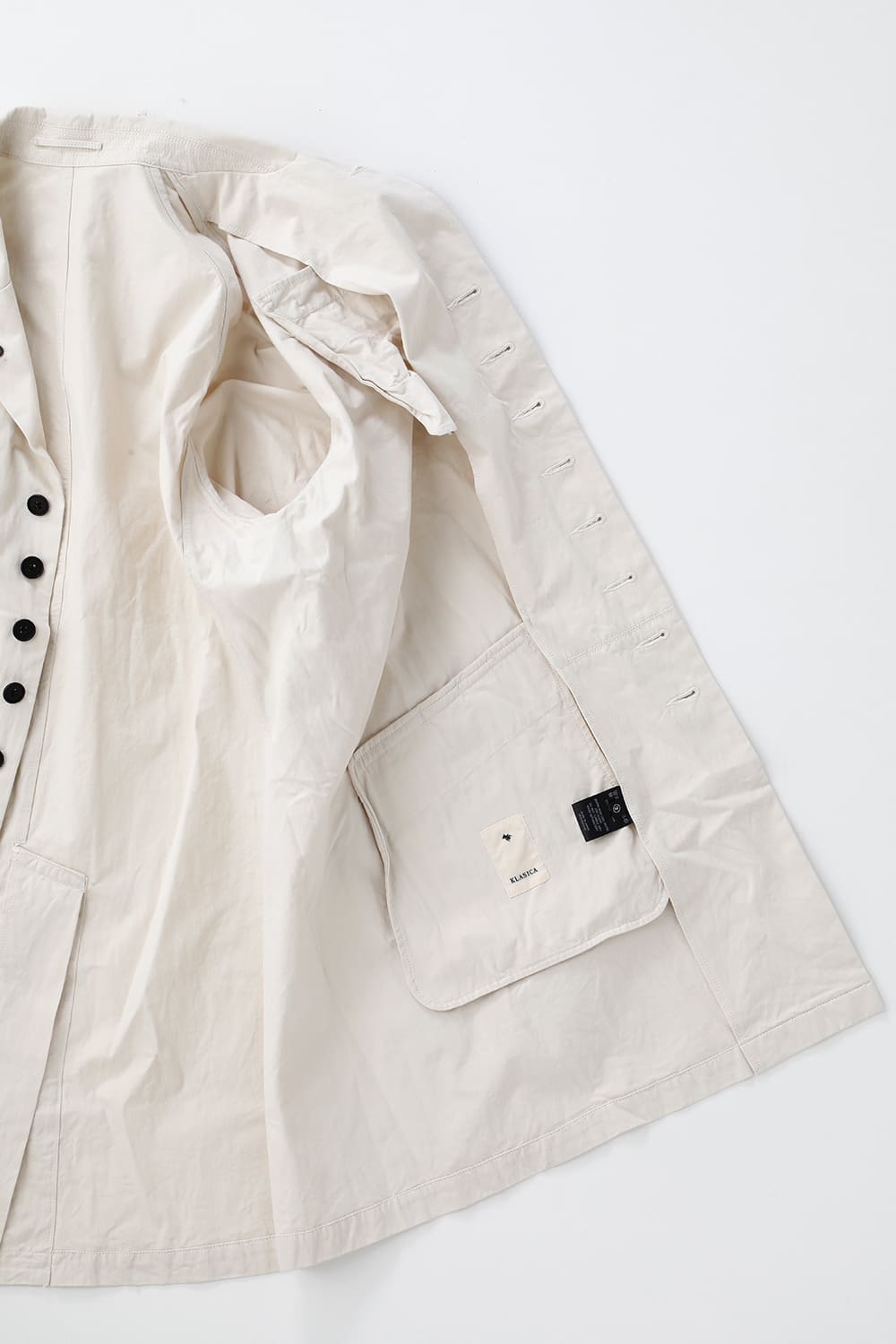 CUT-CHRONO Middle Coat  Ecru