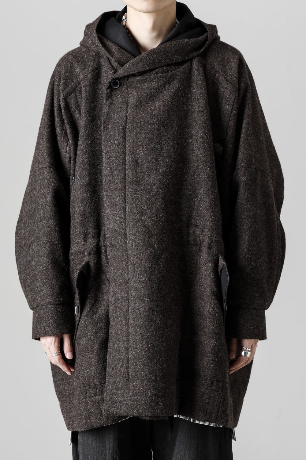 PARKA#10 NATURAL BROWN VINTAGE WOOL TWILL