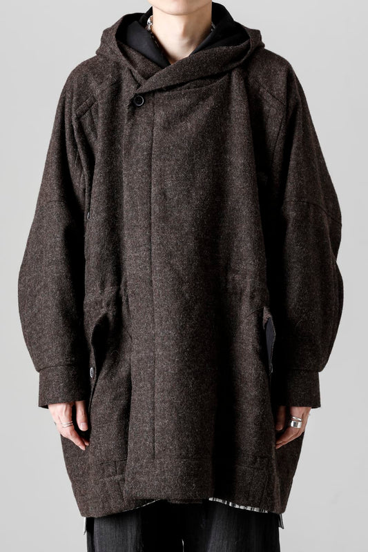 PARKA#10 NATURAL BROWN VINTAGE WOOL TWILL