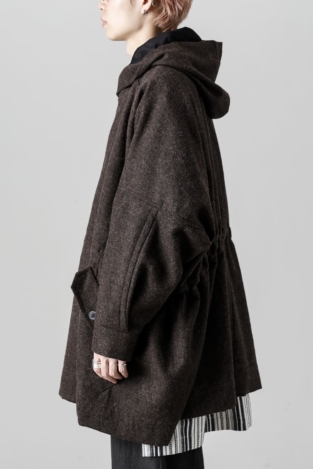 PARKA#10 NATURAL BROWN VINTAGE WOOL TWILL