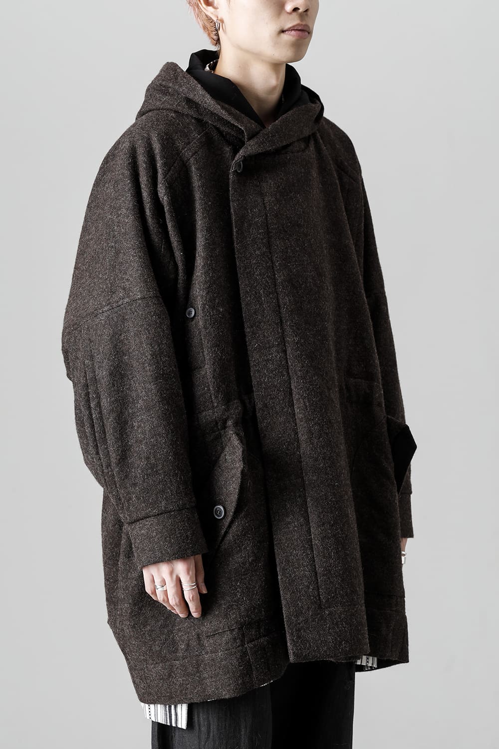 PARKA#10 NATURAL BROWN VINTAGE WOOL TWILL