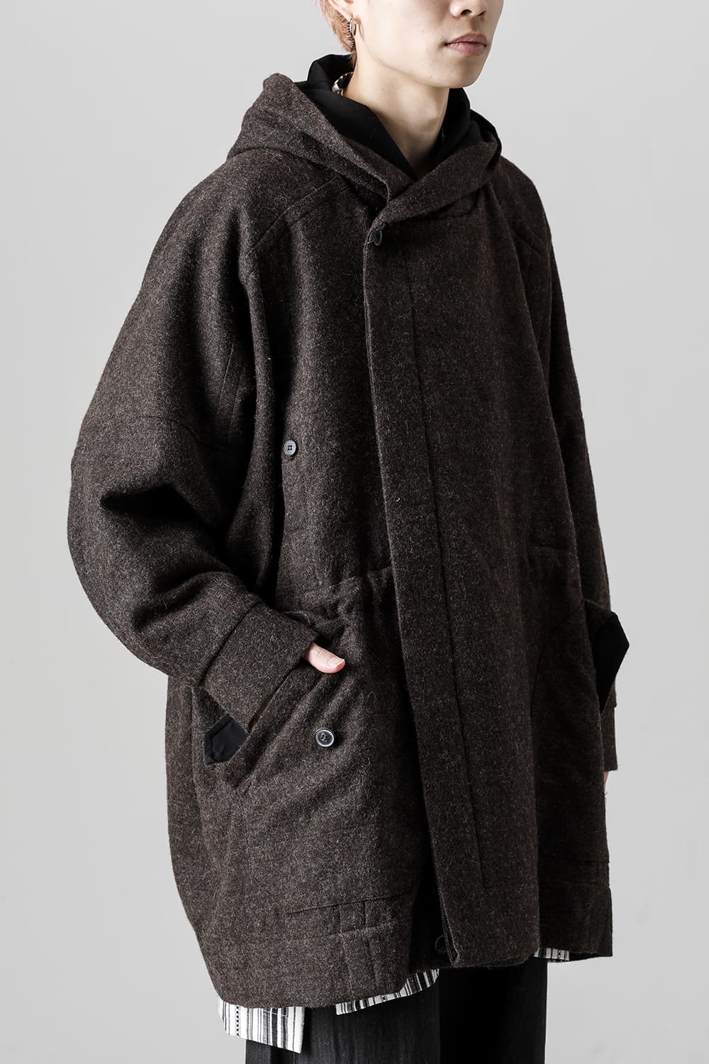 PARKA#10 NATURAL BROWN VINTAGE WOOL TWILL