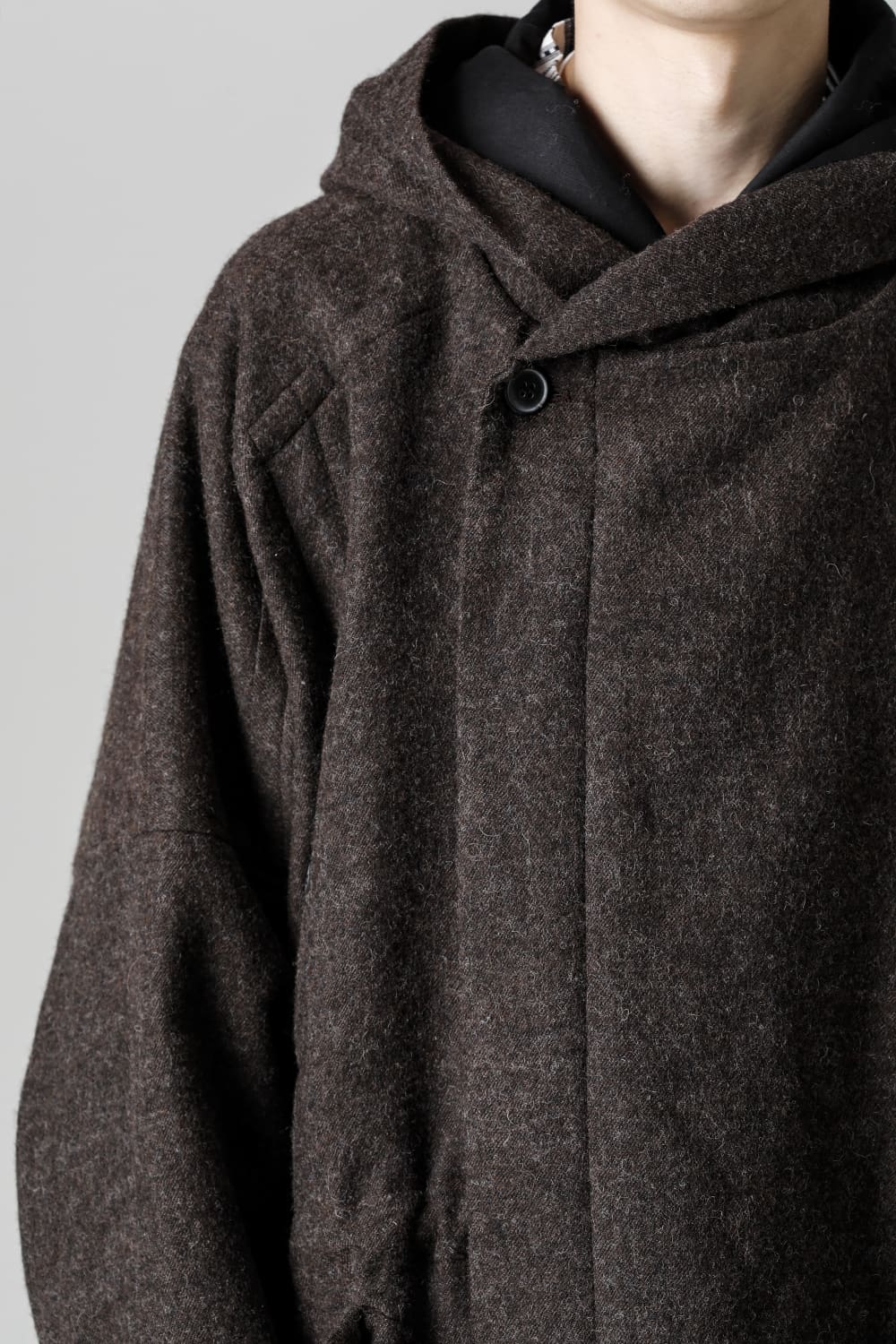 PARKA#10 NATURAL BROWN VINTAGE WOOL TWILL