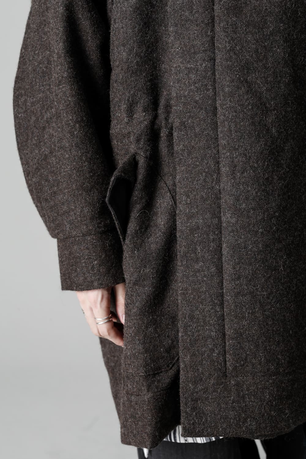 PARKA#10 NATURAL BROWN VINTAGE WOOL TWILL