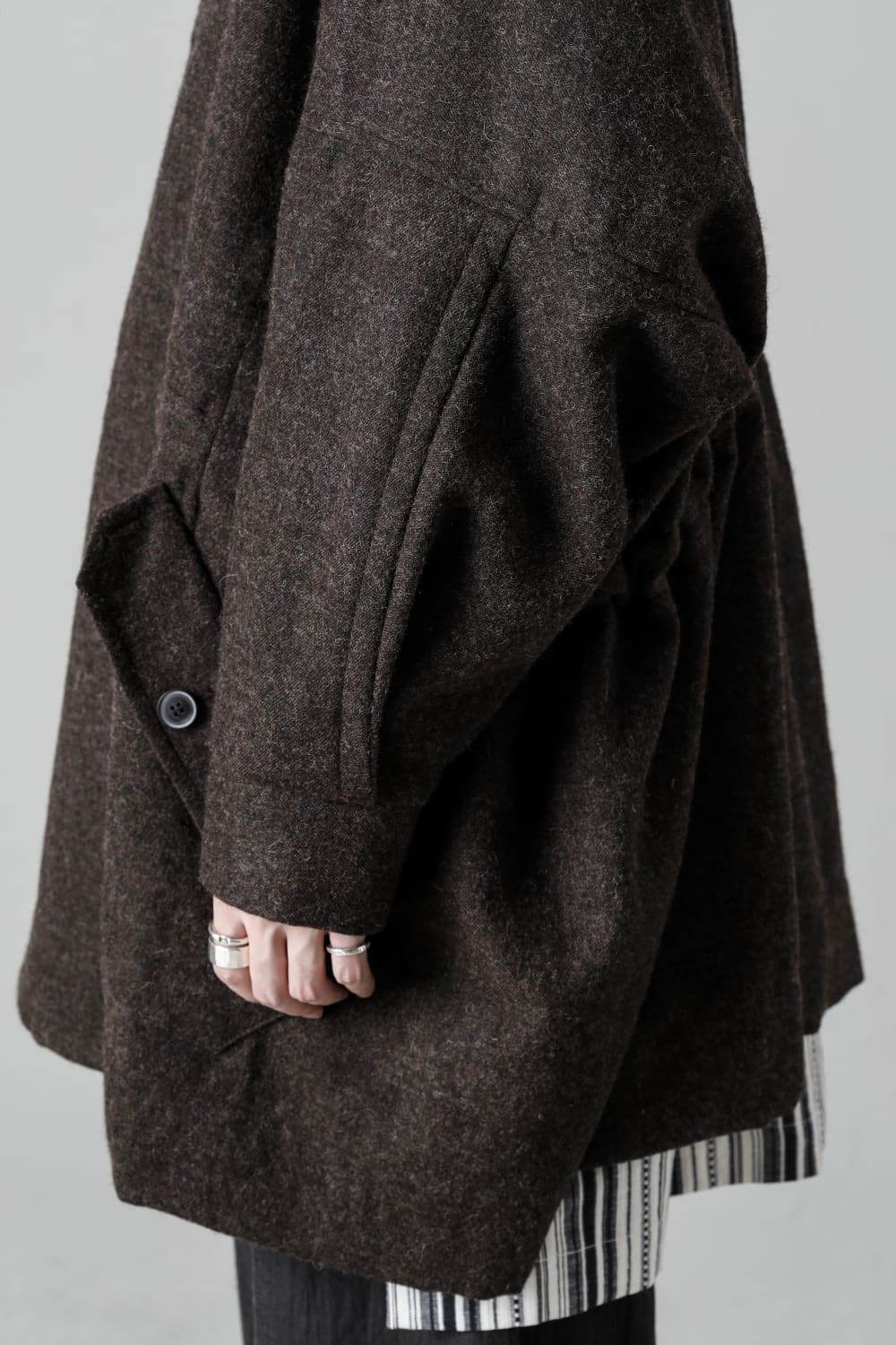 PARKA#10 NATURAL BROWN VINTAGE WOOL TWILL