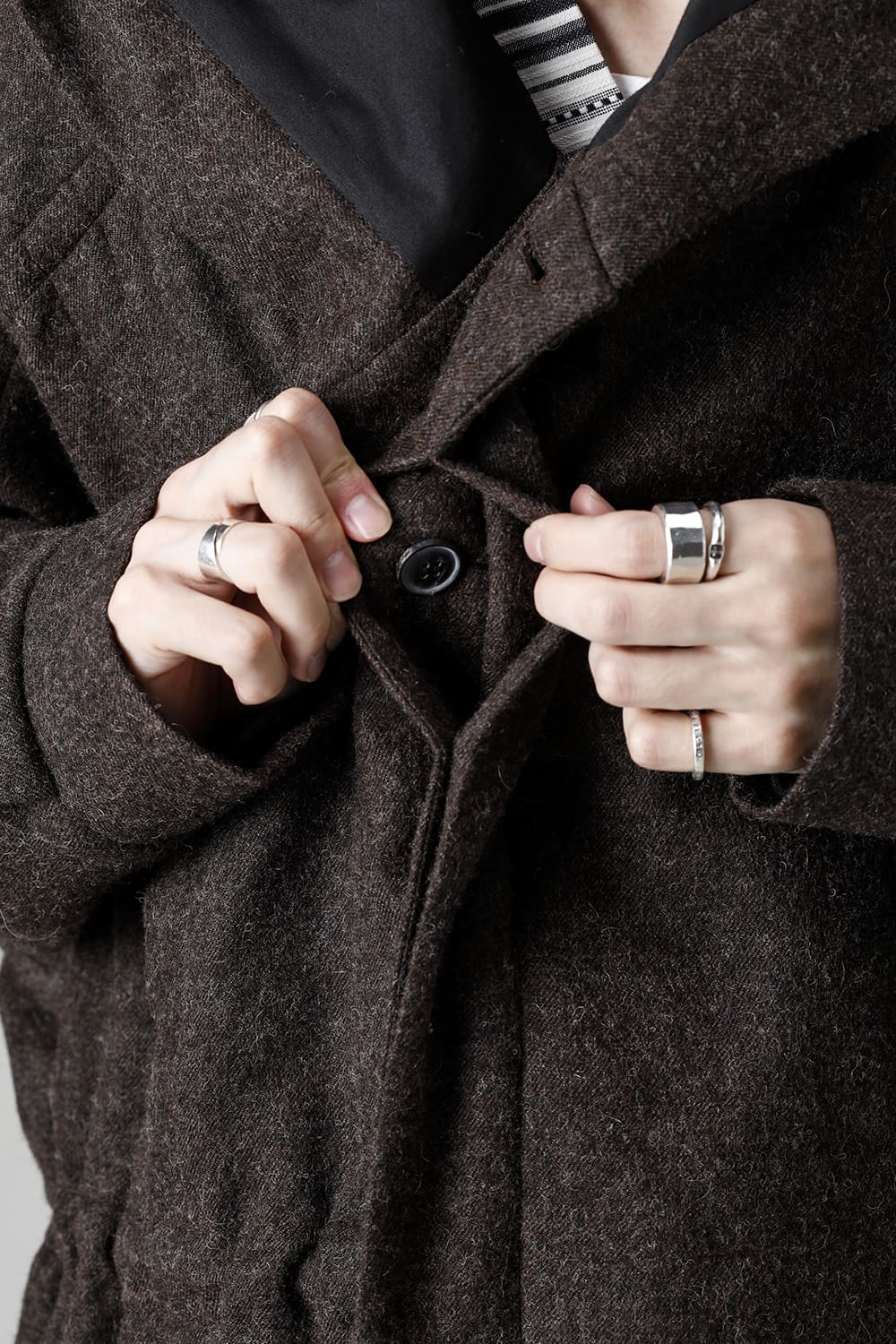 PARKA#10 NATURAL BROWN VINTAGE WOOL TWILL