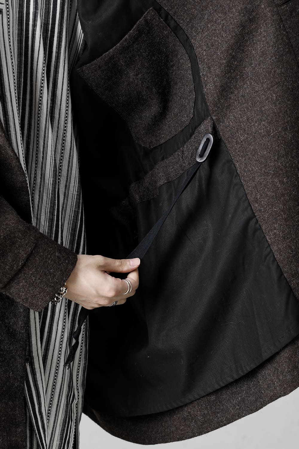 PARKA#10 NATURAL BROWN VINTAGE WOOL TWILL