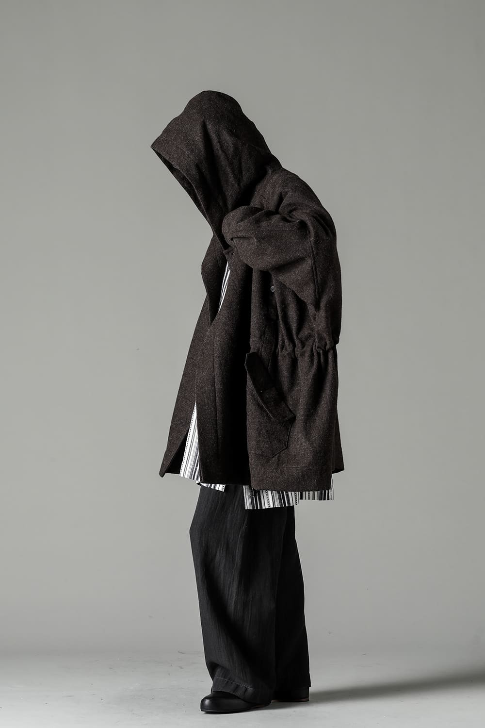 PARKA#10 NATURAL BROWN VINTAGE WOOL TWILL