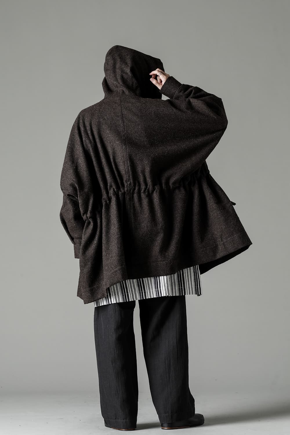 PARKA#10 NATURAL BROWN VINTAGE WOOL TWILL