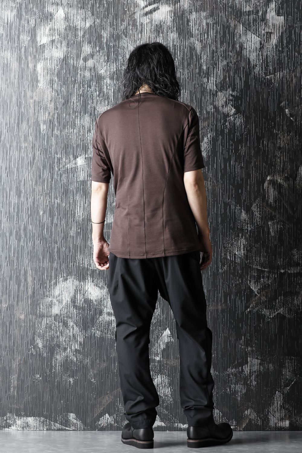 Easy pants wool super140’s shadow stripe