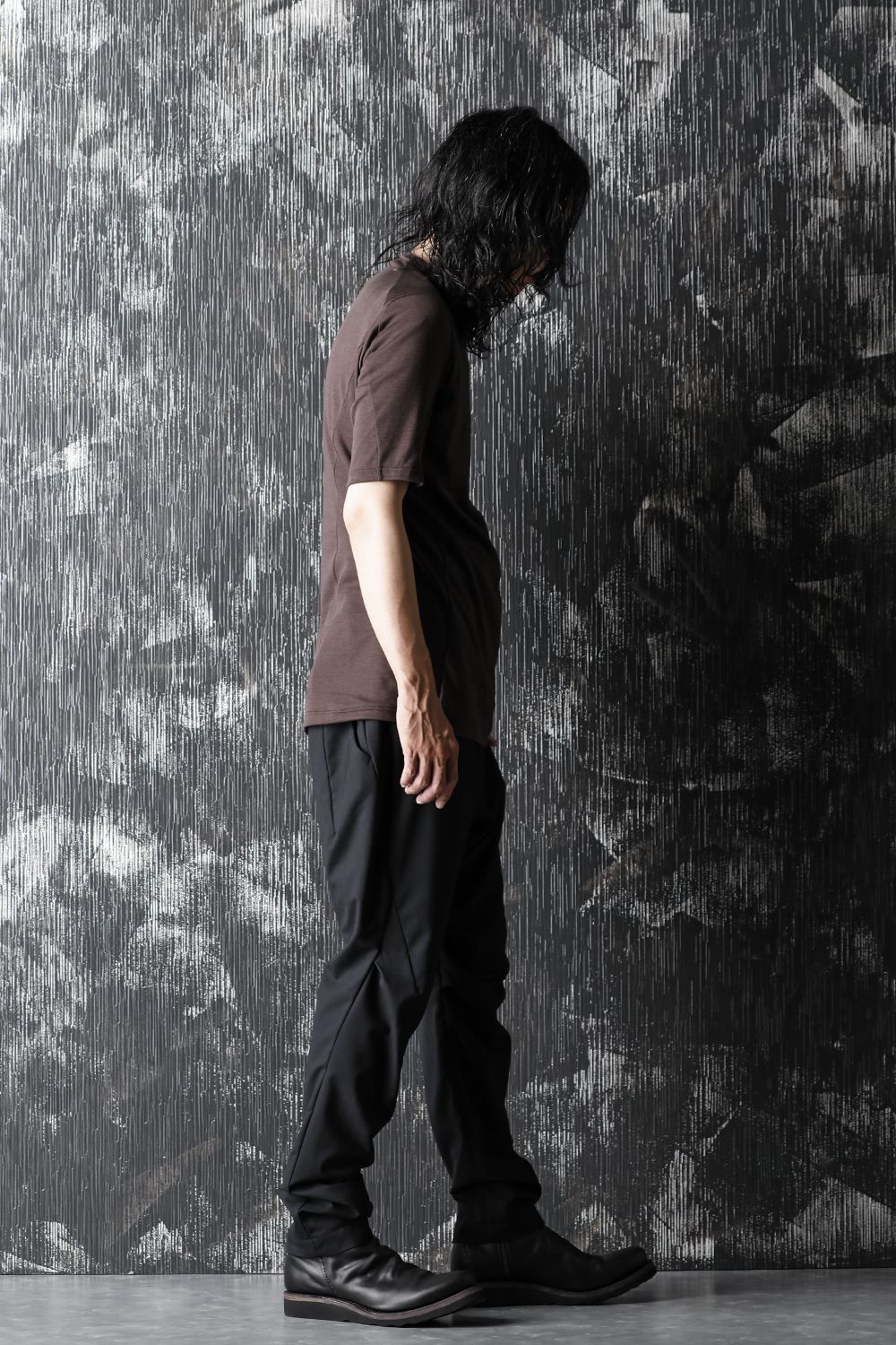 Easy pants wool super140’s shadow stripe