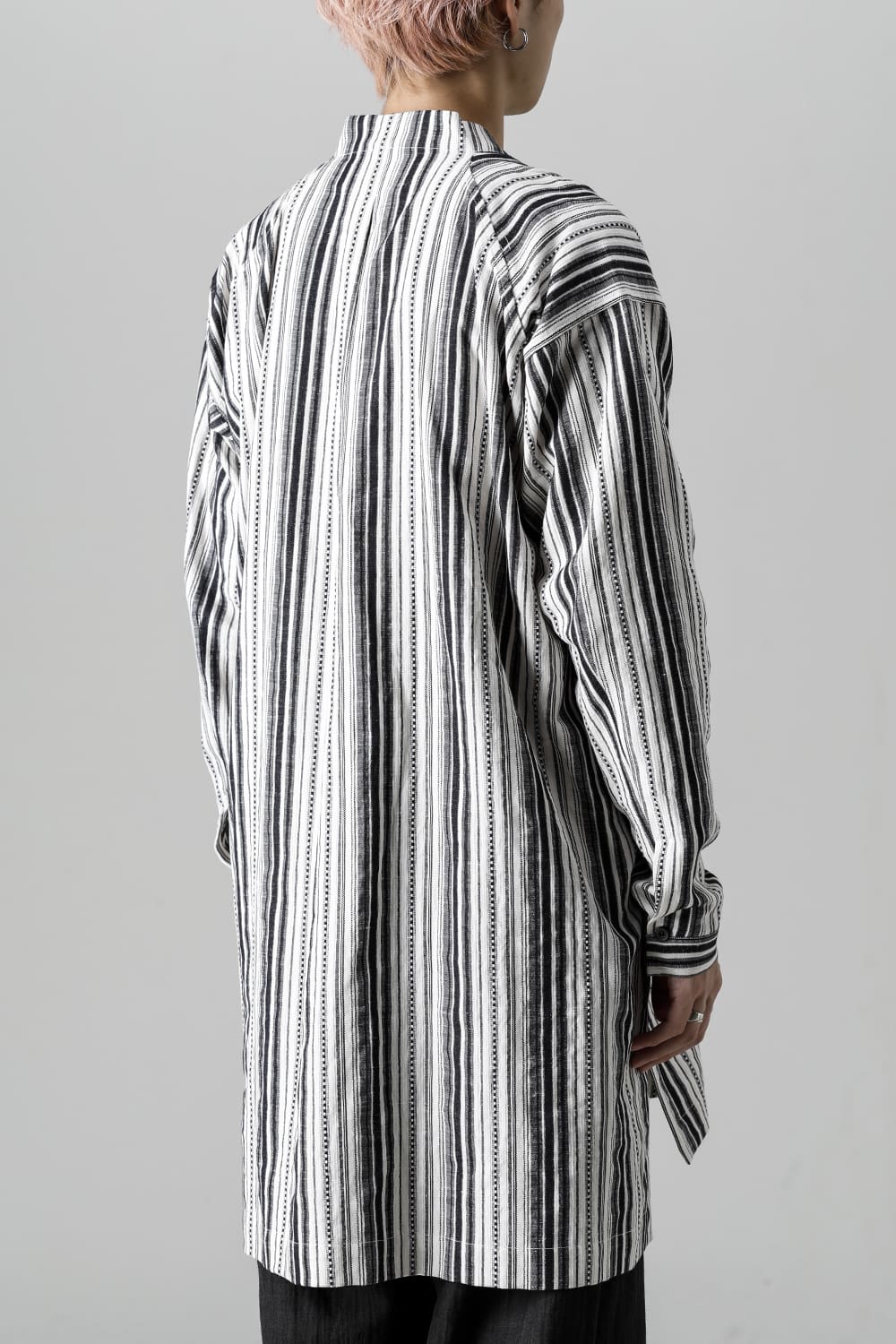 SHIRT#91 COTTON/LINEN CONTRAST STRIPE