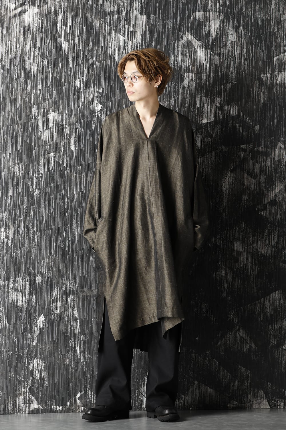 Tunic Gold Wool linen Twill