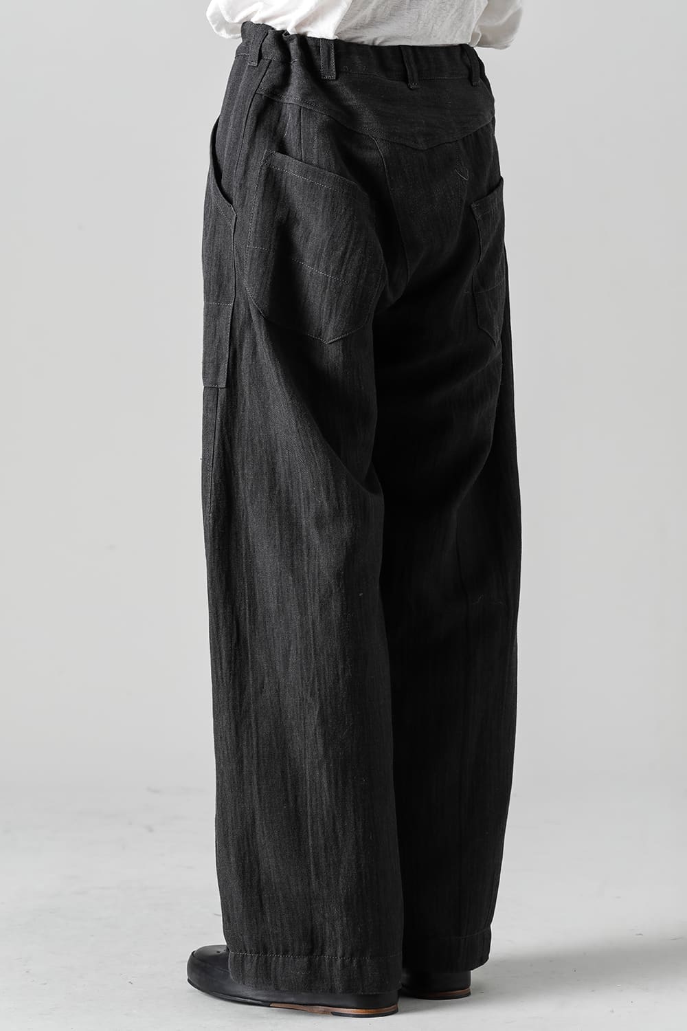 TROUSERS#67 SUMI WOOL/LINEN TWILL