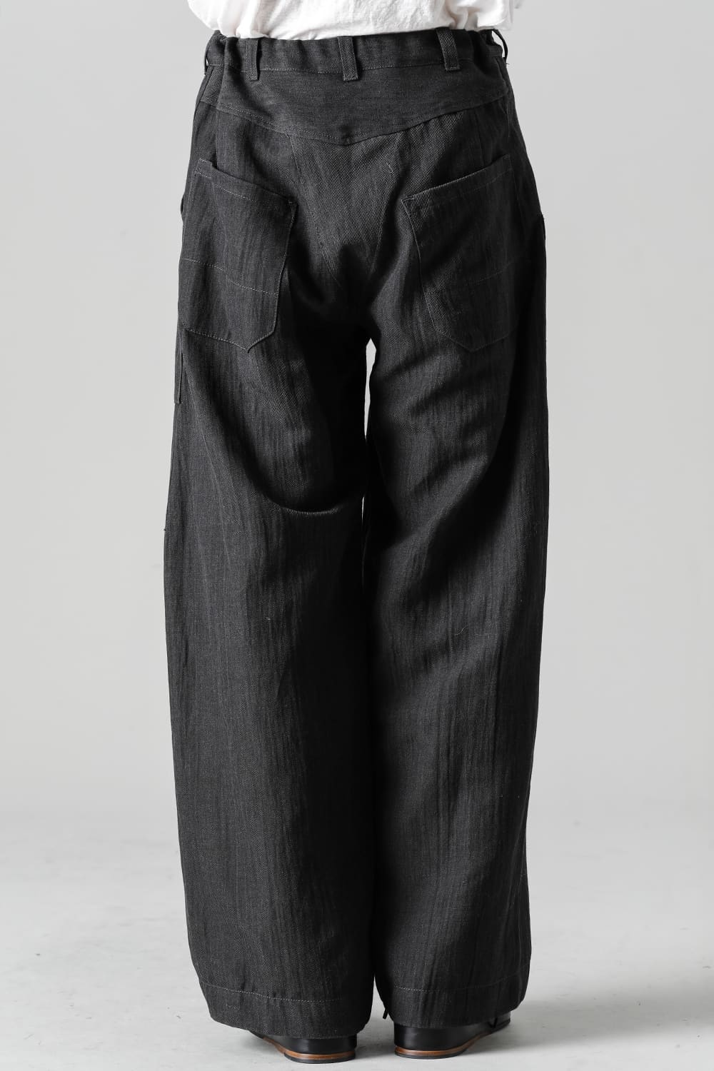 TROUSERS#67 SUMI WOOL/LINEN TWILL