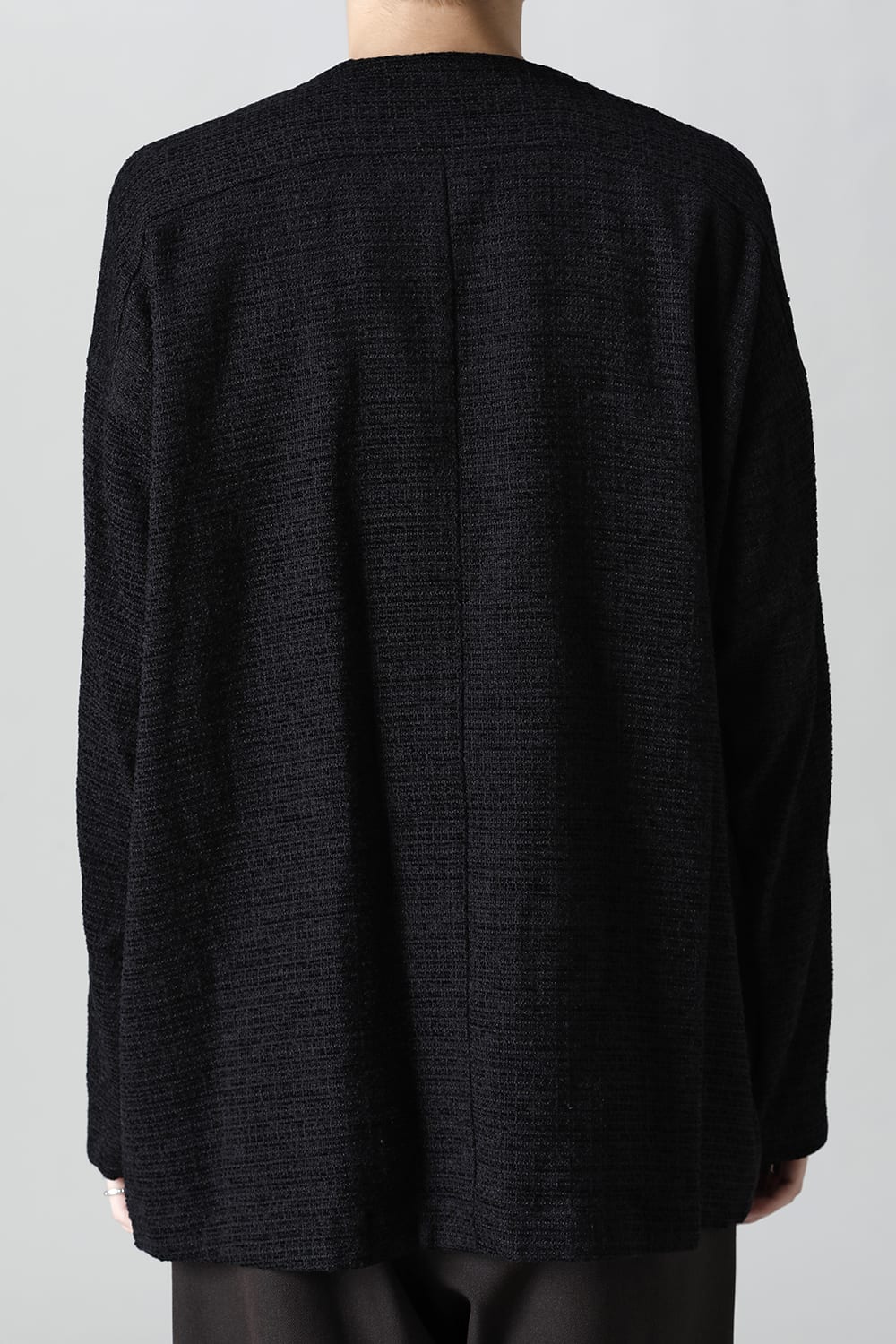 ロングプルオーバーシャツ シルクツイード