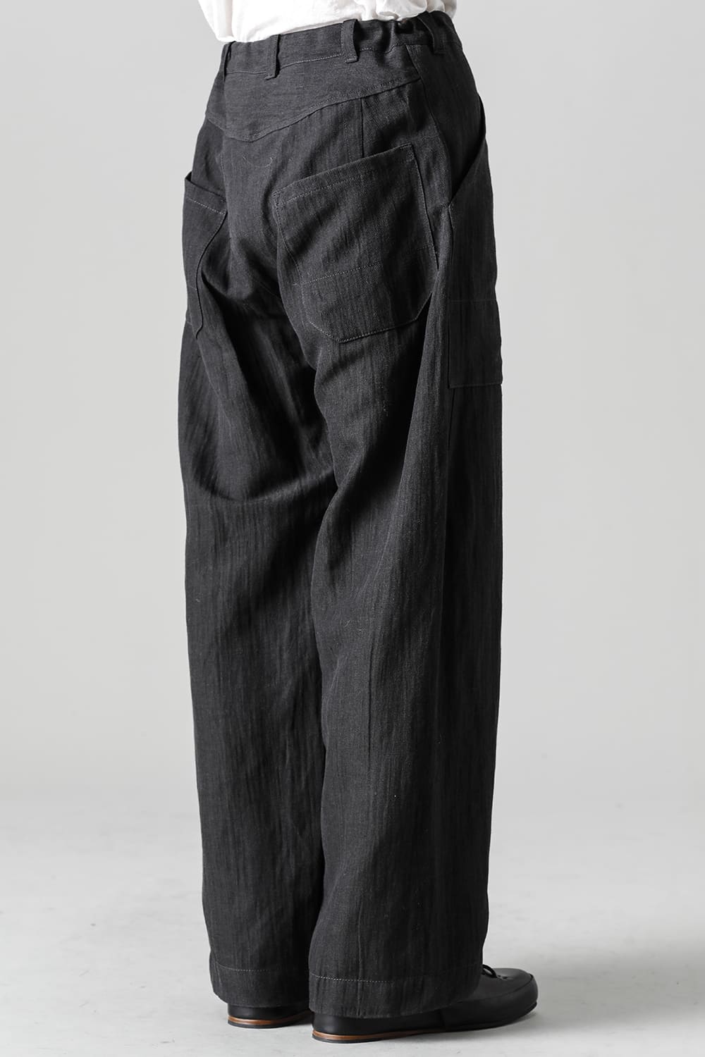 TROUSERS#67 SUMI WOOL/LINEN TWILL