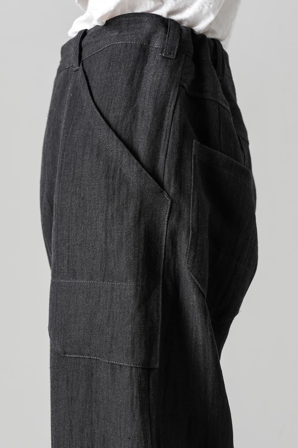 TROUSERS#67 SUMI WOOL/LINEN TWILL