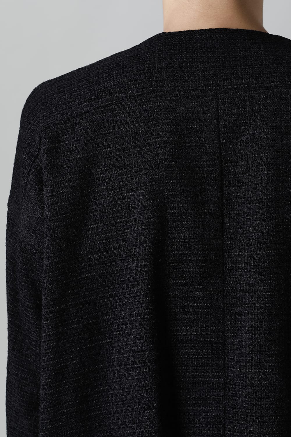 ロングプルオーバーシャツ シルクツイード