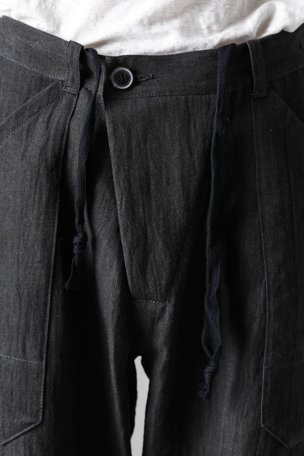 TROUSERS#67 SUMI WOOL/LINEN TWILL