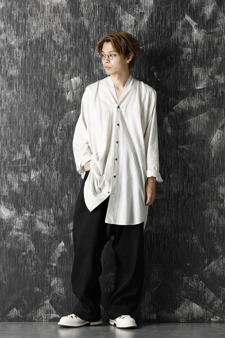 Shirt Striped Cotton Wool Shirting