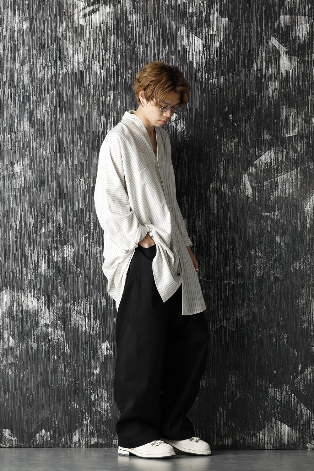 Shirt Striped Cotton Wool Shirting