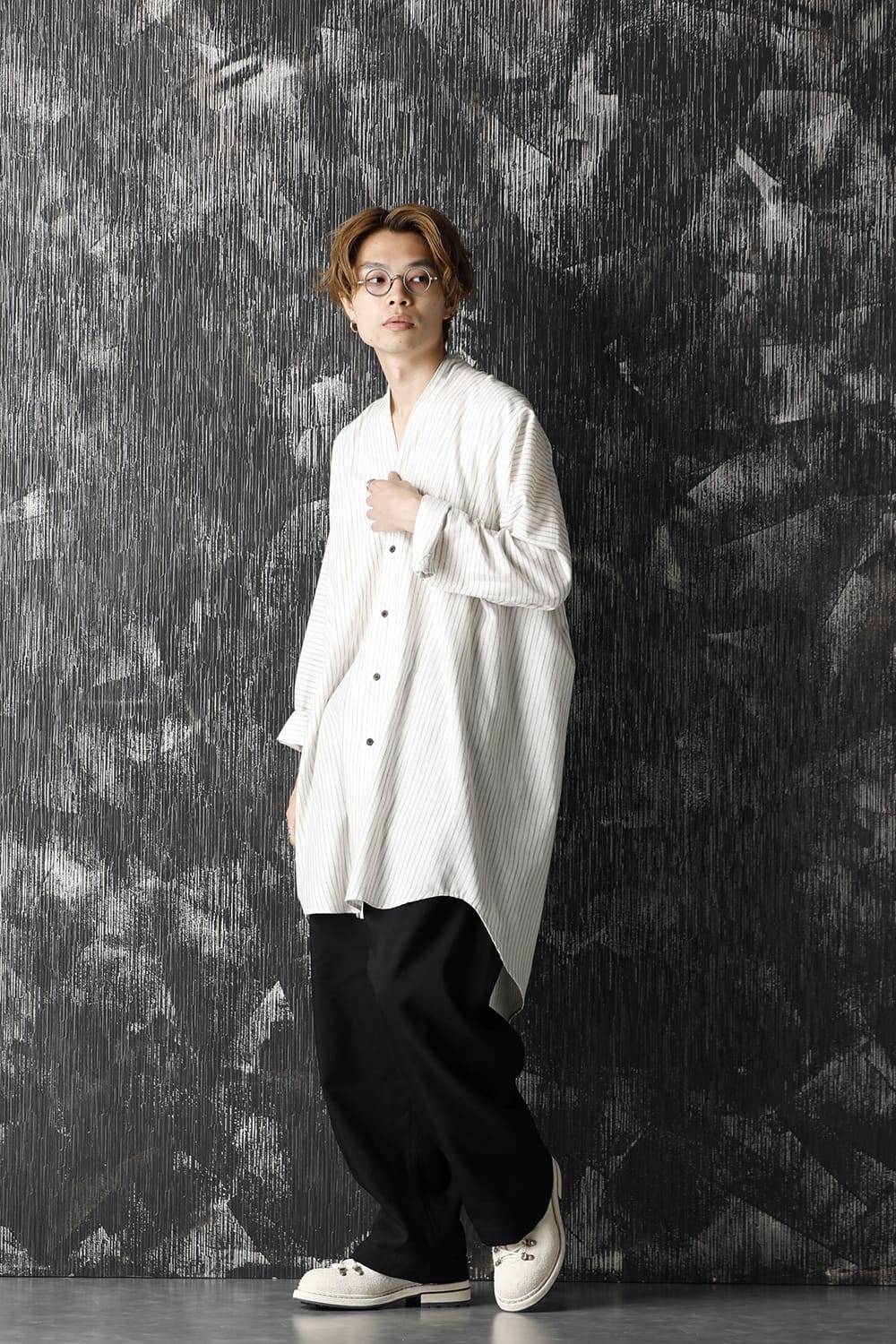 Shirt Striped Cotton Wool Shirting