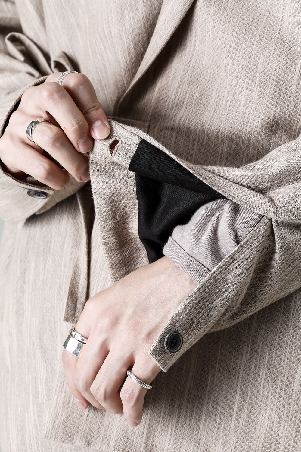 JACKET#48 OAT MELE COTTON/WOOL CLOTH