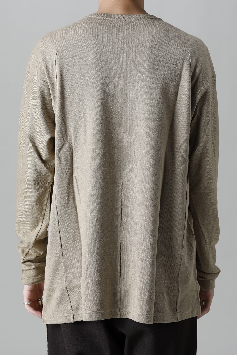 ロングスリーブ シルクジャージー サンドグレー