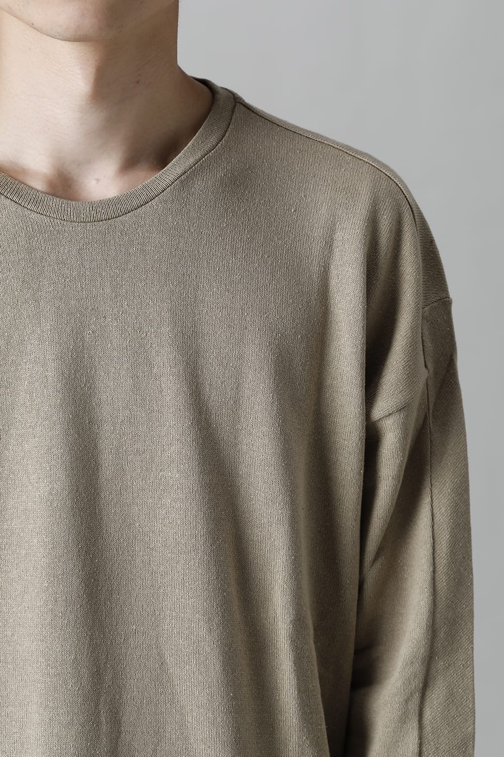 ロングスリーブ シルクジャージー サンドグレー