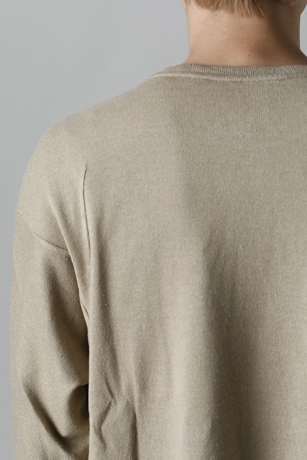 ロングスリーブ シルクジャージー サンドグレー