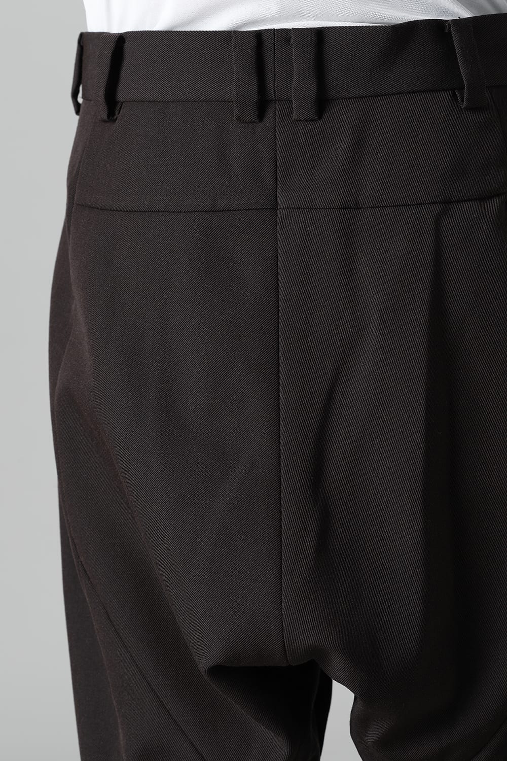 ドロップ クロッチパンツ スカルプチュア ウールギャバジン