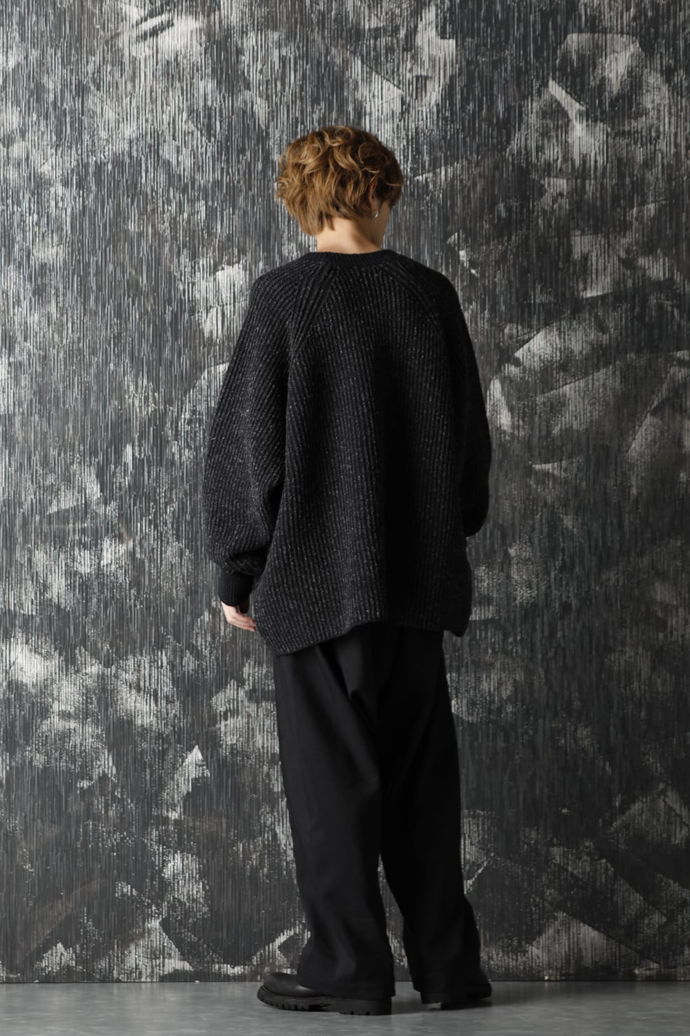 Knit Gray Black Merichan 
