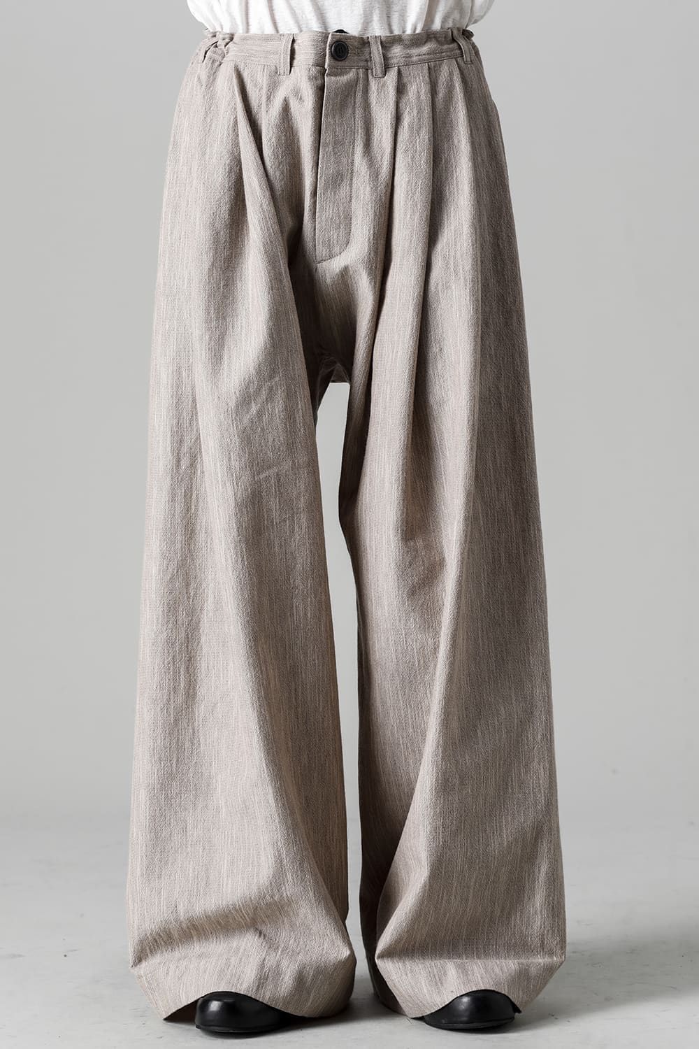 TROUSERS #71 OAT MELE COTTON/WOOL CLOTH