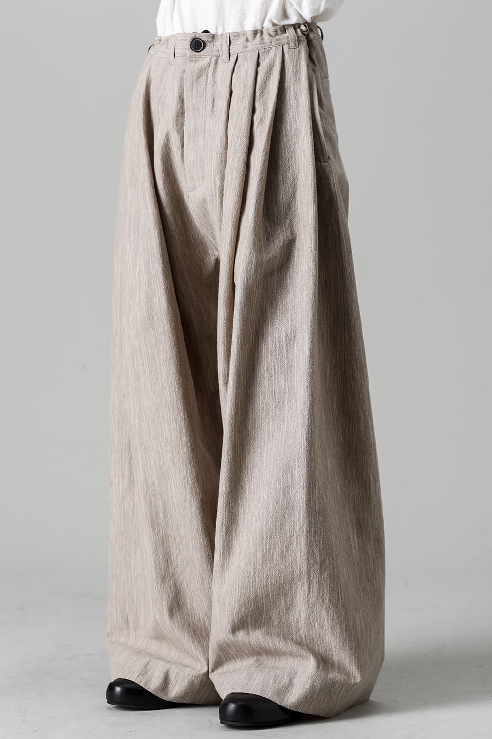 TROUSERS #71 OAT MELE COTTON/WOOL CLOTH